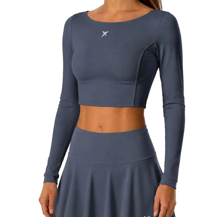 Drop Shot Monarca Long Sleeve Crop Gray